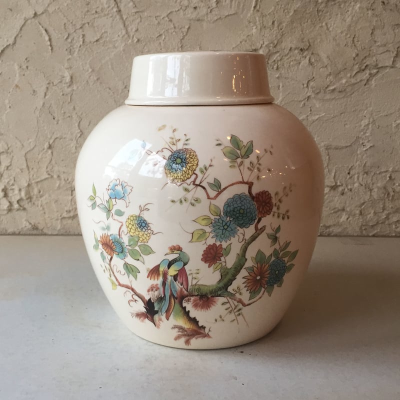 Royal Cauldon ロイヤルコールドン tea caddy jar 紅茶壷 茶葉入 イ