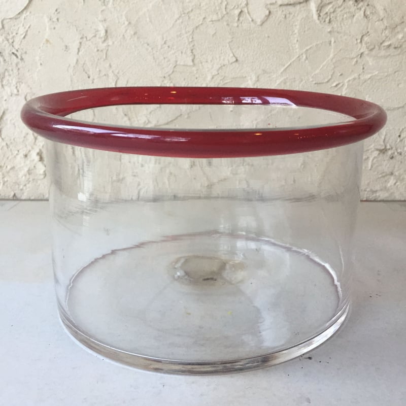 大正~昭和初期 金魚鉢 手吹 ガラス レトロ 円筒形 希少 レア | Kica