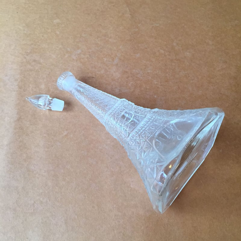 フランス アンティーク エッフェル塔 ガラス ボトル 蓋