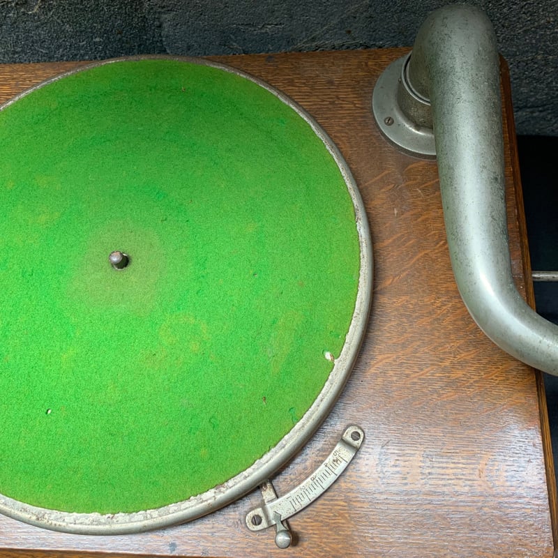 【O-2291】ニッポノホン 蓄音機 ユーホン アンティーク ビンテージ Japan Antique 蓄音機 ニッポノホン 動作品 ユーホン1号機 ケース付き