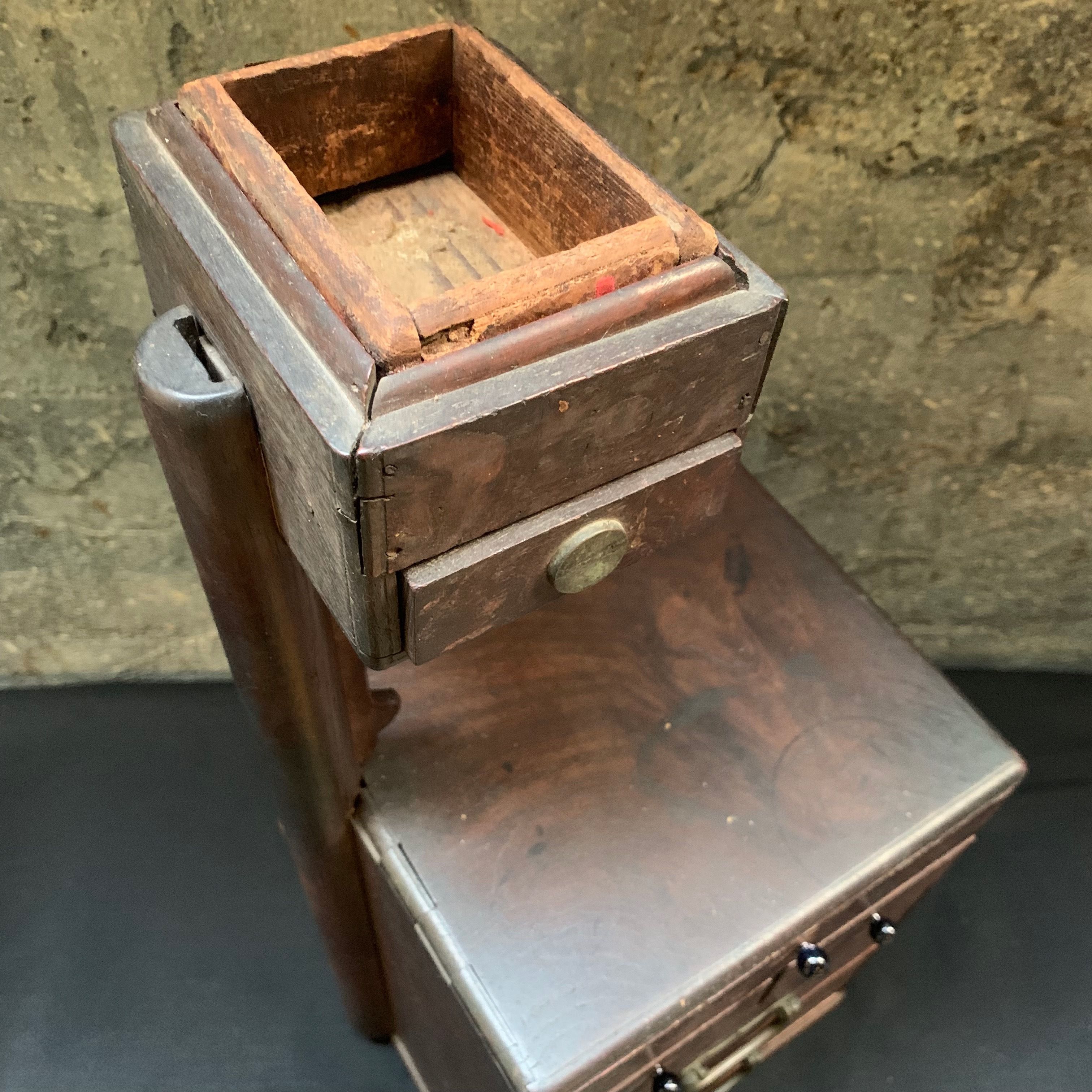 Japan Vintage ソ-イングボックス 裁縫箱 明治 アンティーク 針箱付き Japan Vintage ソ-イングボックス 裁縫箱 明治 アンティーク 針箱付き