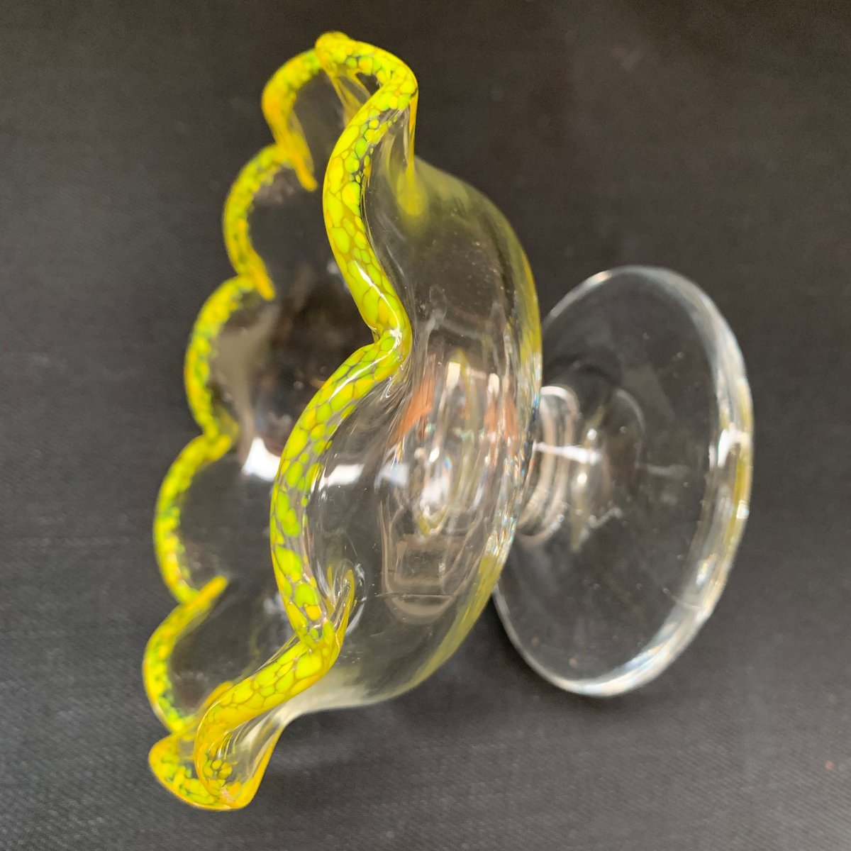 昭和 レトロ ガラス 氷コップ 4客 パフェ デザート 脚付 足つき
