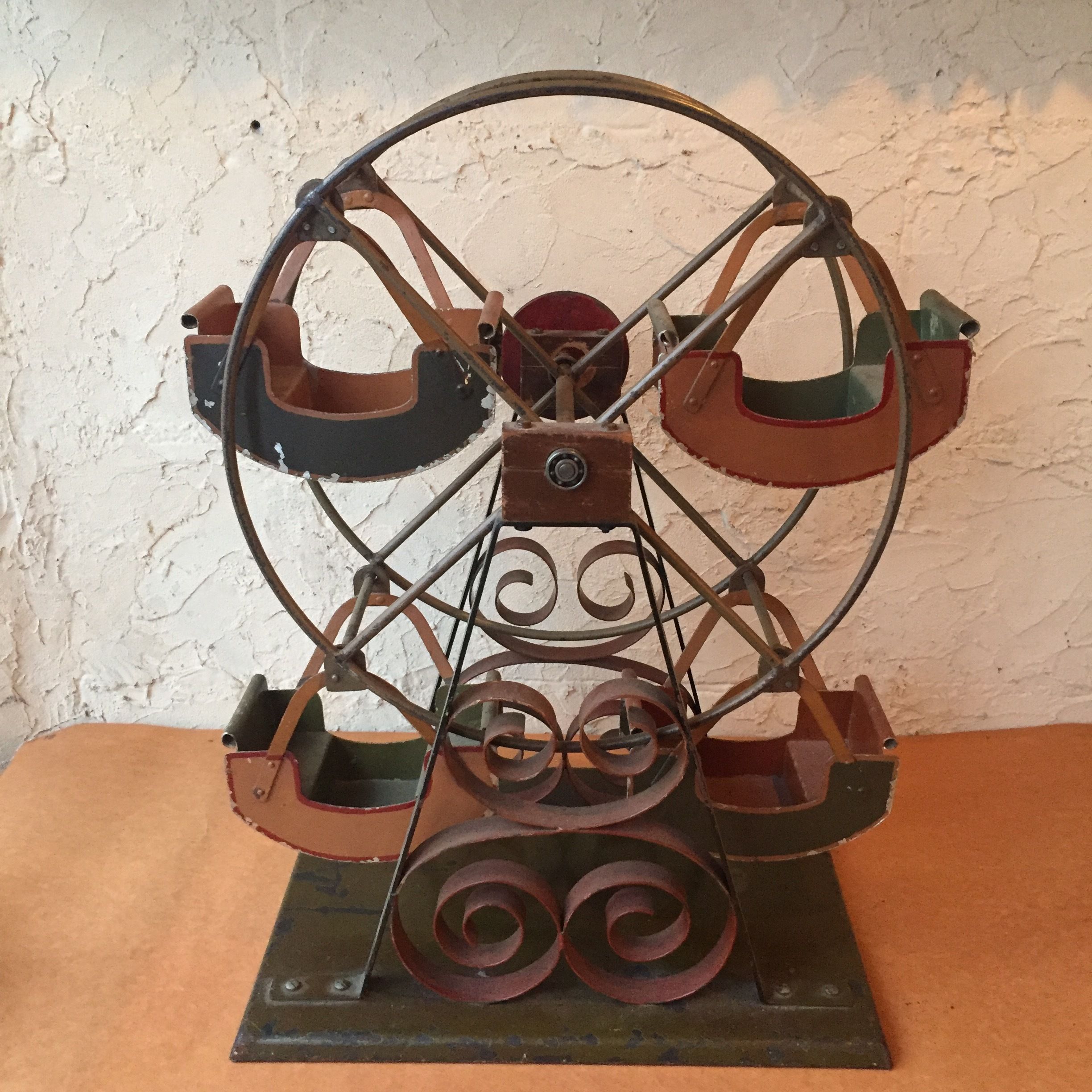 鉄 あるいは ブリキ 何かの道具 古道具 アンティーク　オブジェ Germany antique ブリキ 観覧車 アンティーク ミニチュア TOY | Kica