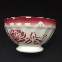 Japan Antique 糸目 千筋 溜塗 本漆 小型吸物椀 5客揃 茶懐石