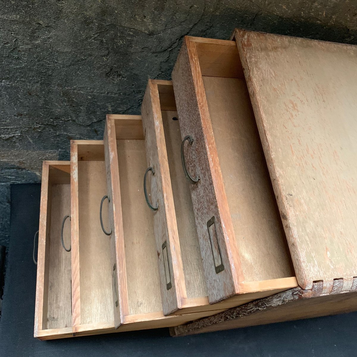 Japan Vintage 小引き出し 5段 木製 アンティーク レトロ チェスト | Kica