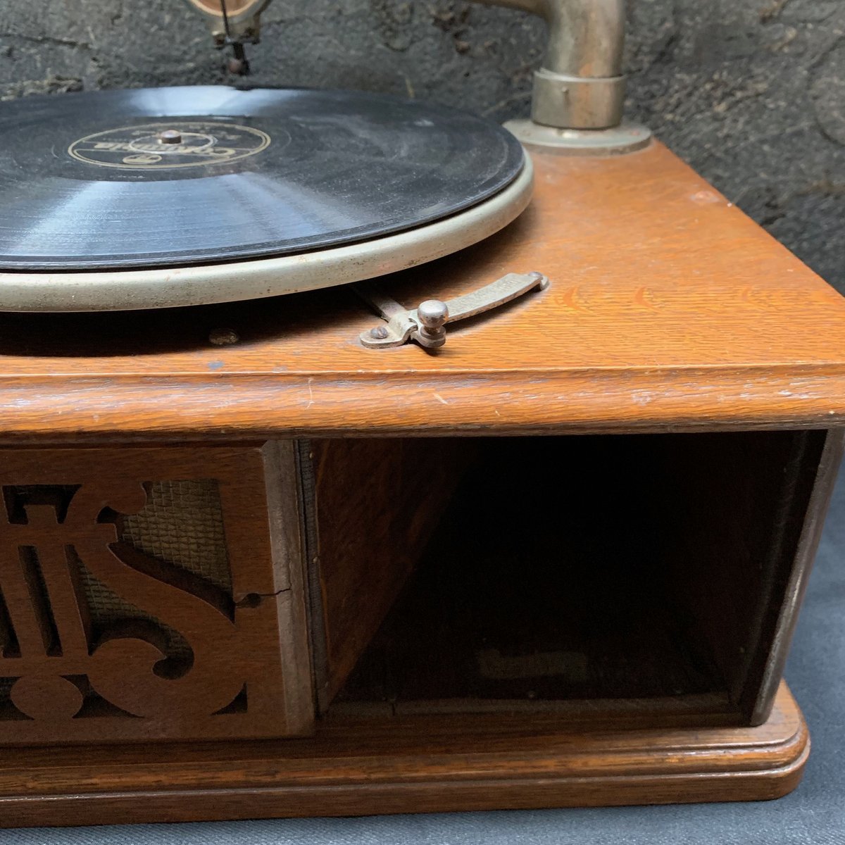 Japan Antique 蓄音機 ニッポノホン 動作品 ユーホン1号機 ケース付き