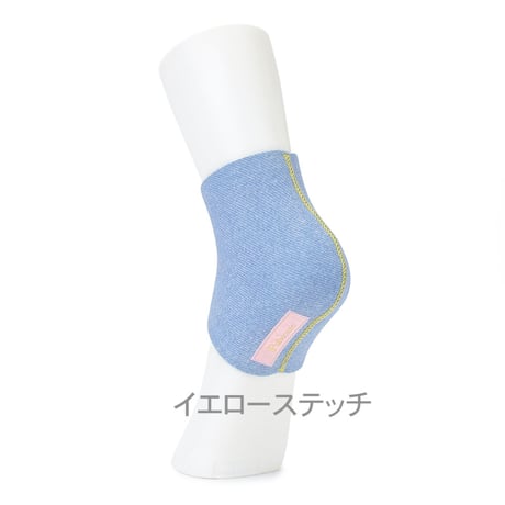 かかとソックス（ブルーデニム柄）