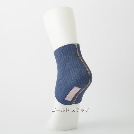 かかとソックス（インディゴ デニム柄）