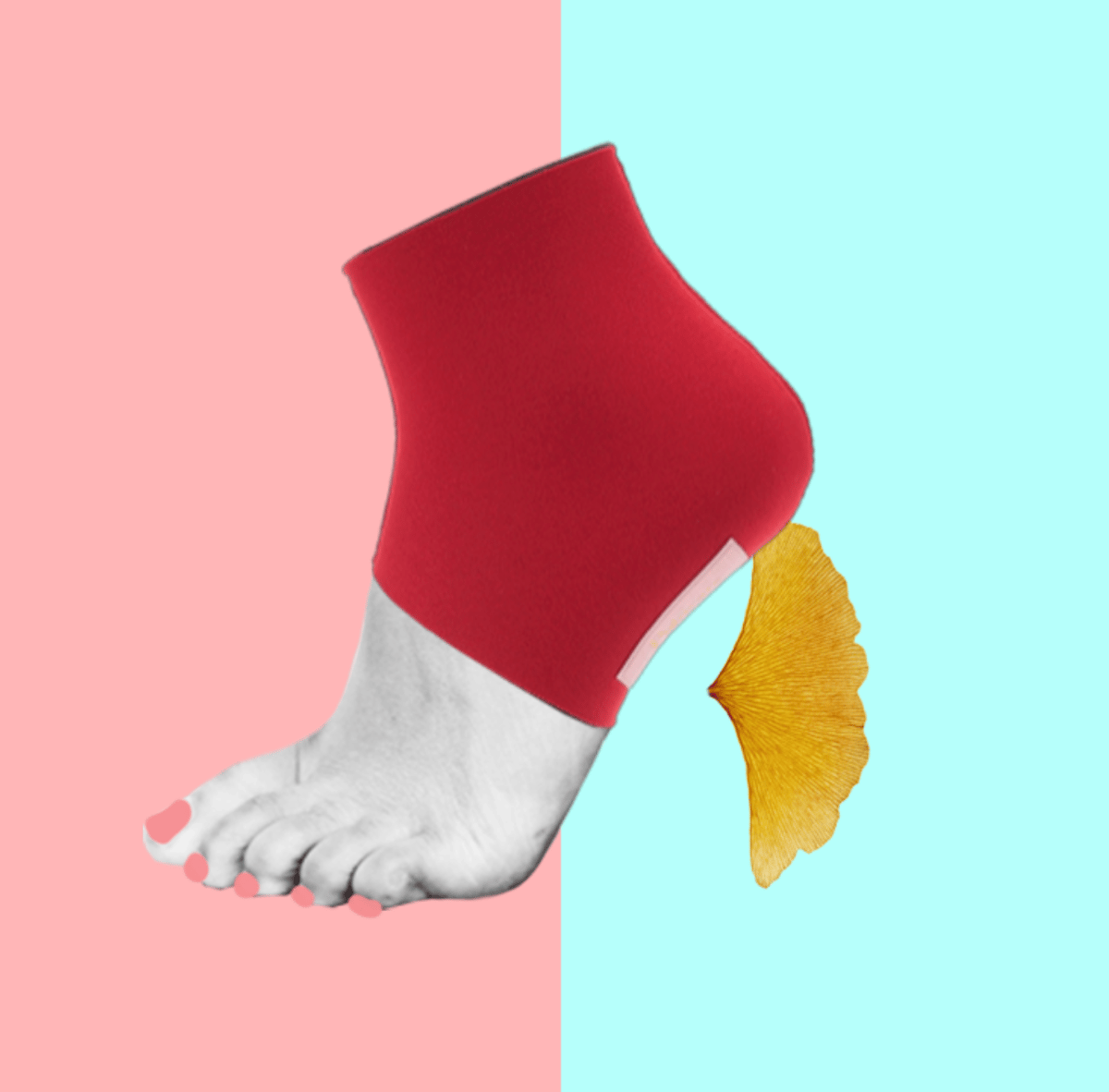 かかとソックス（ レッド） | Pubicare