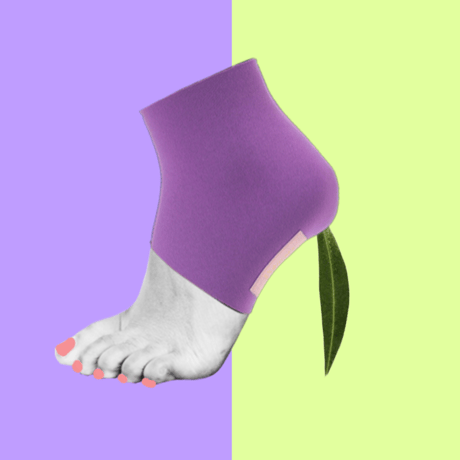 かかとソックス（ パープル）