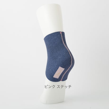 かかとソックス（インディゴ デニム柄）