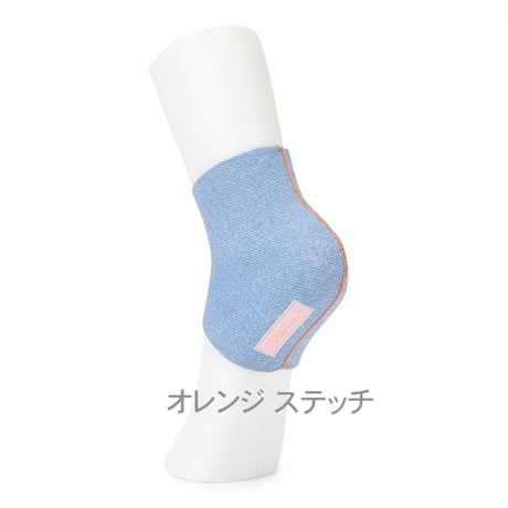 かかとソックス（ブルーデニム柄）