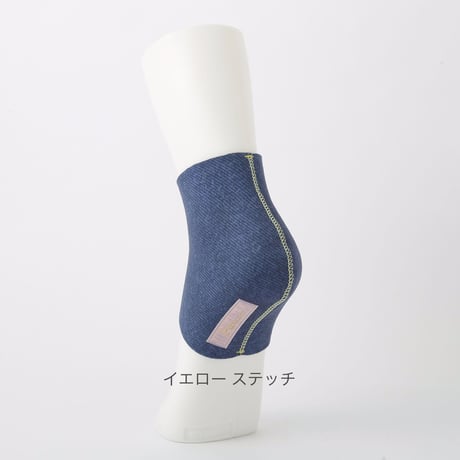 かかとソックス（インディゴ デニム柄）