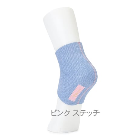 かかとソックス（ブルーデニム柄）