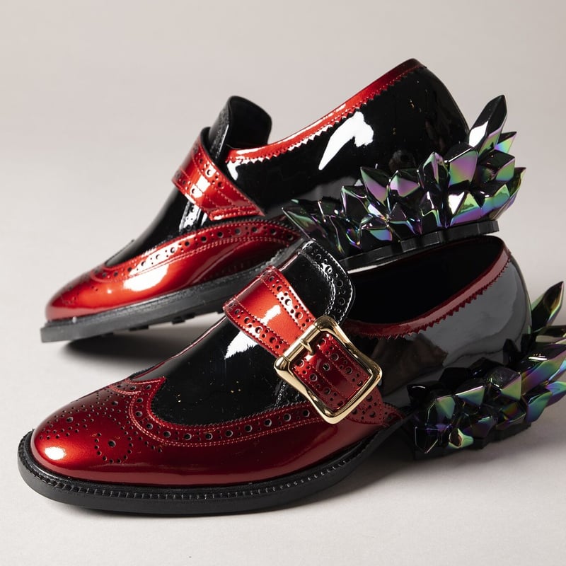 hazama 美来永光のドレスシューズ Black White 24.5 美来永光のドレス