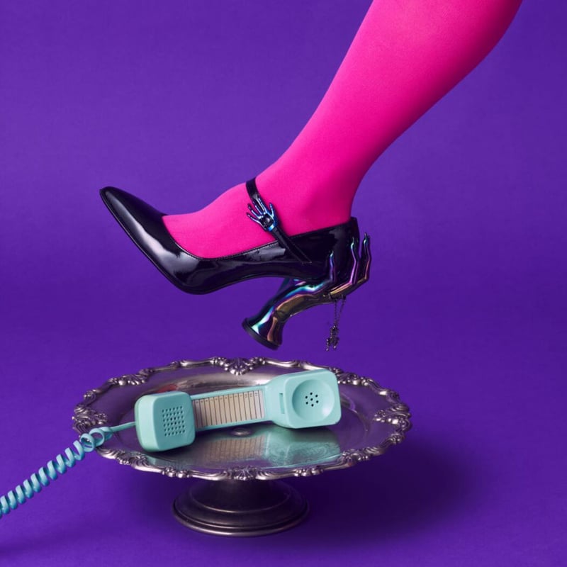 惹き鉄となるヒールパンプス aurora ver.限定 Hand Heel Pumps (aurora ver.) | ha | za | ma (o