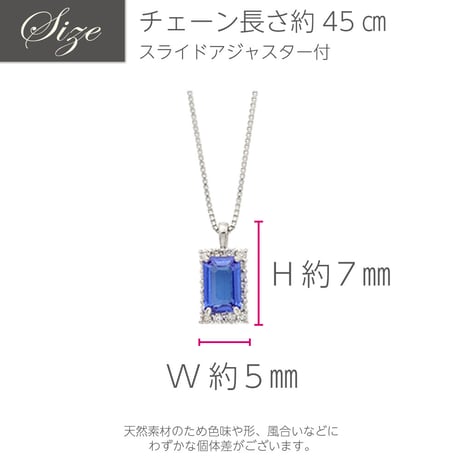 PT タンザナイト/ダイヤモンド ネックレス 134508160000