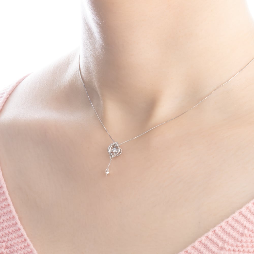 QIREINI K18WG ダイヤモンド ネックレス ( ダンシングストーン ) 125208