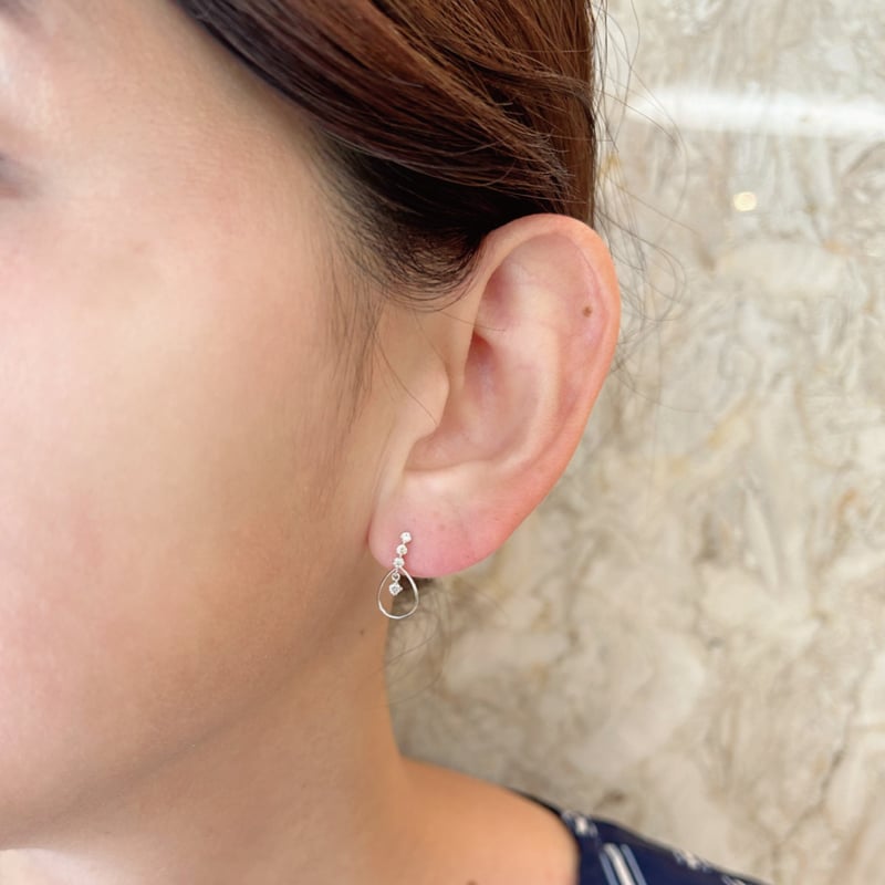 PT900 H&C ダイヤモンド ピアス | VERITEOnline-Shop｜ラグジュアリ
