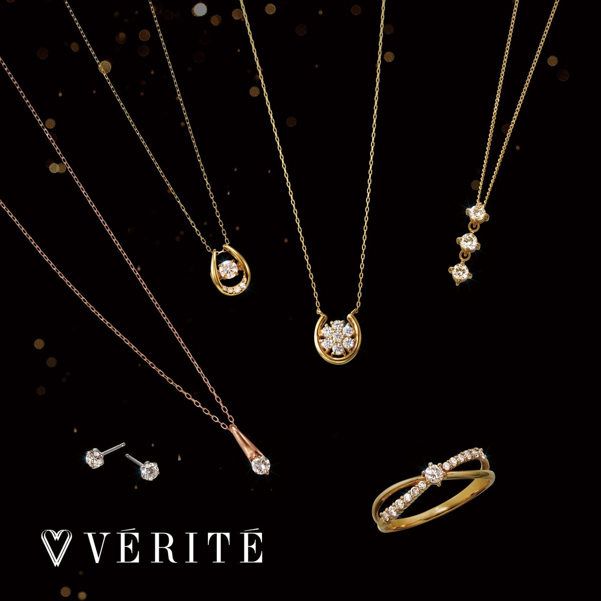 K10PG ダイヤモンドネックレス | VERITEOnline-Shop