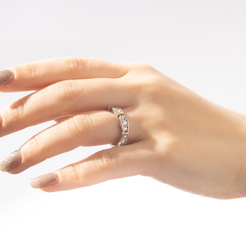 PT950 / K18PG ダイヤモンド リング 121908020216 | VERITEO