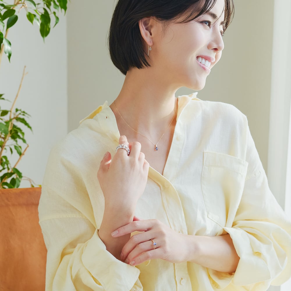 K10YG アイオライト / ダイヤモンド ネックレス 113808060262 | VERI