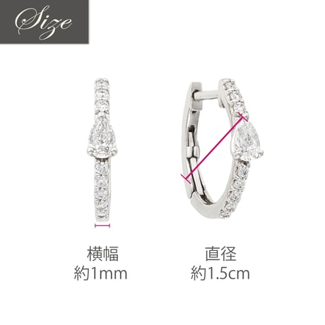PT950 ダイヤモンド ピアス　123308020397