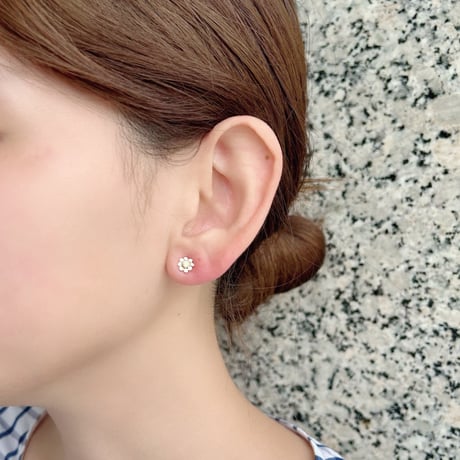 K10YG レモンクォーツ / キュービックジルコニア ピアス 130508060474