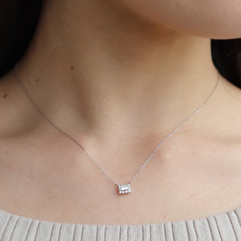 PT850/PT950 バゲットダイヤモンド ネックレス 121908020203 | VER