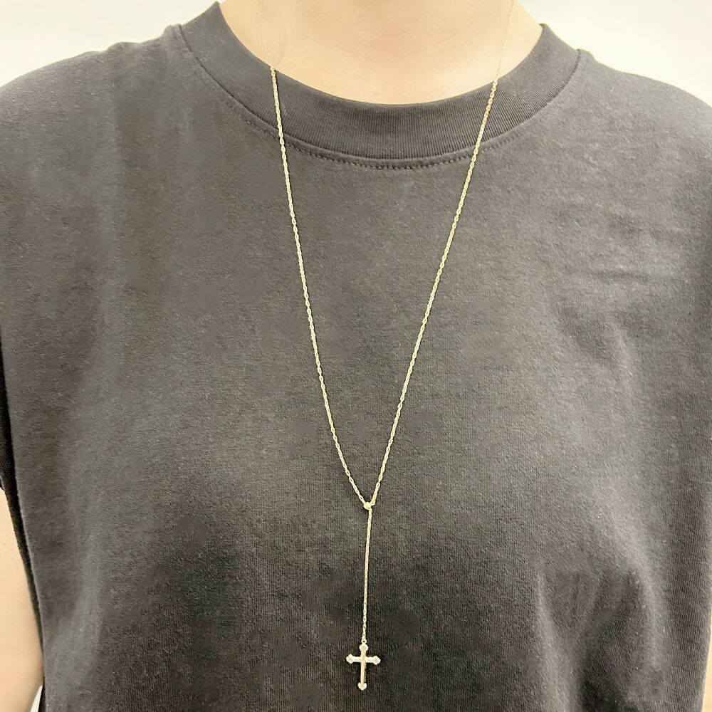 K18 YGラリエットロングネックレス80㎝ fit=scale-down,w=1200