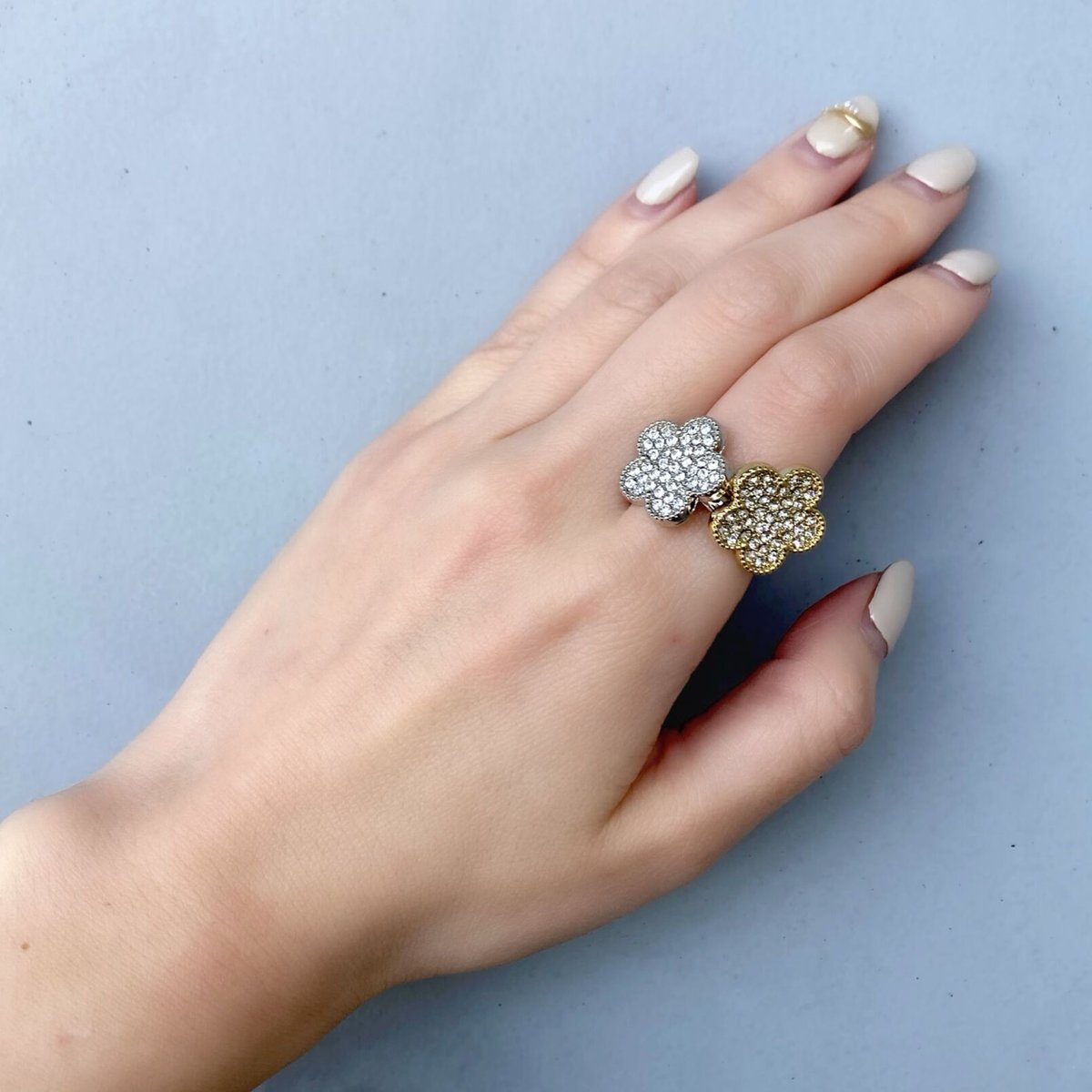 ❤ フラワー パヴェ リング キラキラ パヴェデザインリング（フラワー） | VERITEOnline-Shop