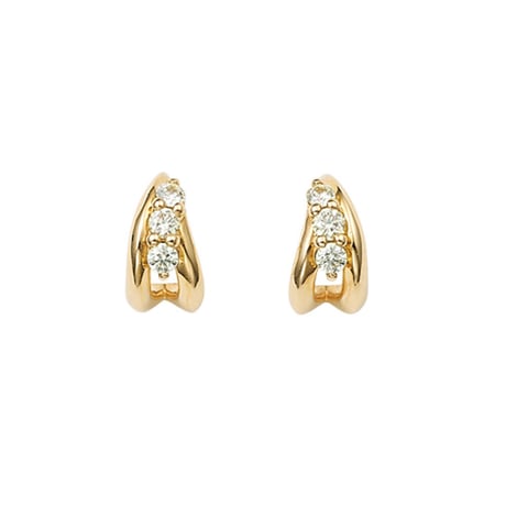 QIREINI K10YG H&Cダイヤモンド ピアス 102708010028
