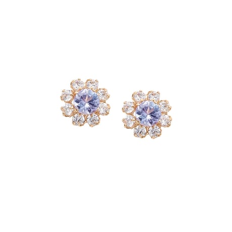 K10YG タンザナイト／キュービックジルコニア ピアス 130508060137