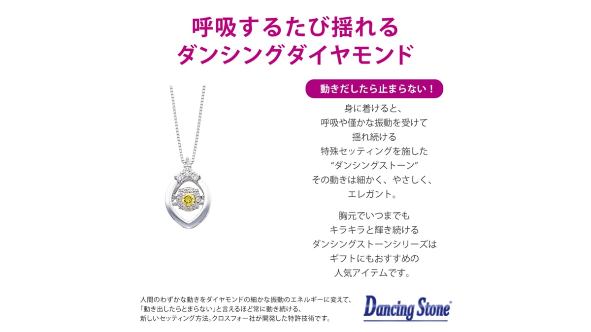 QIREINI K18WG イエローダイヤモンド・ H&Cダイヤモンドネックレス