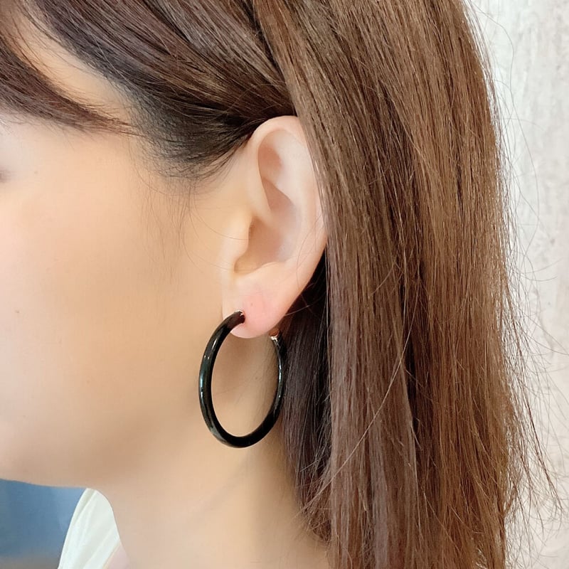 K18YGオニキスピアス | VERITEOnline-Shop|ラグジュアリーなトレンド