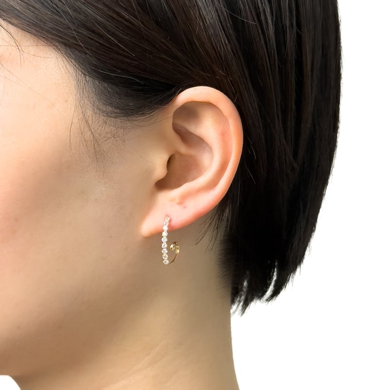 K10YG キュービックジルコニア ピアス 124208060357 | VERITEOnli