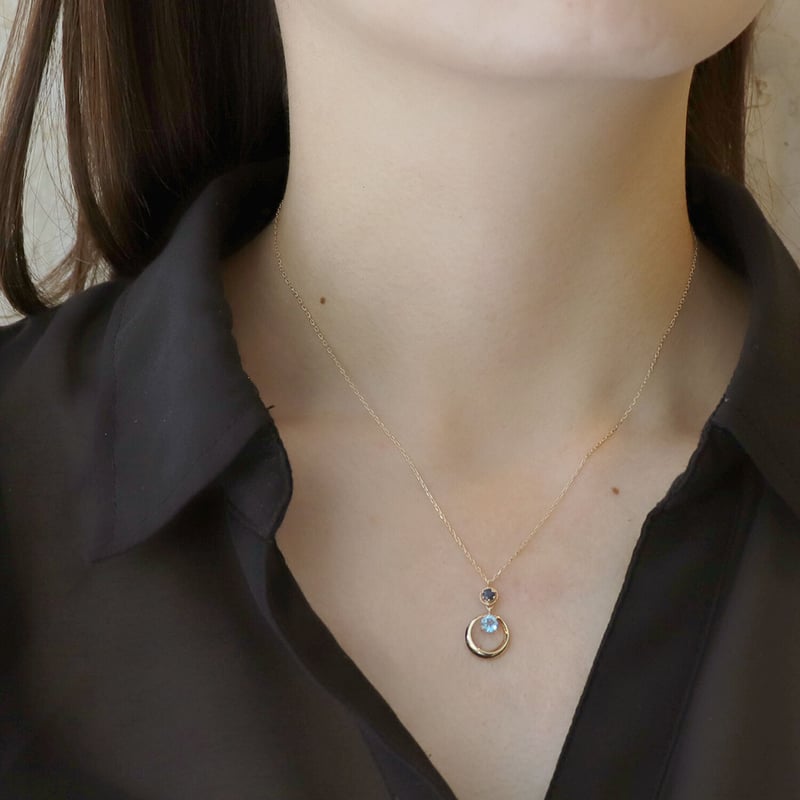 K10YG サファイア／ブルートパーズネックレス | VERITEOnline-Shop