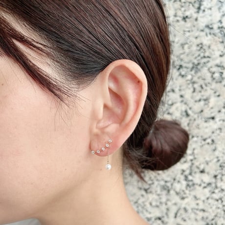 K10YG 淡水パール / キュービックジルコニア イヤークリップ 403508061464