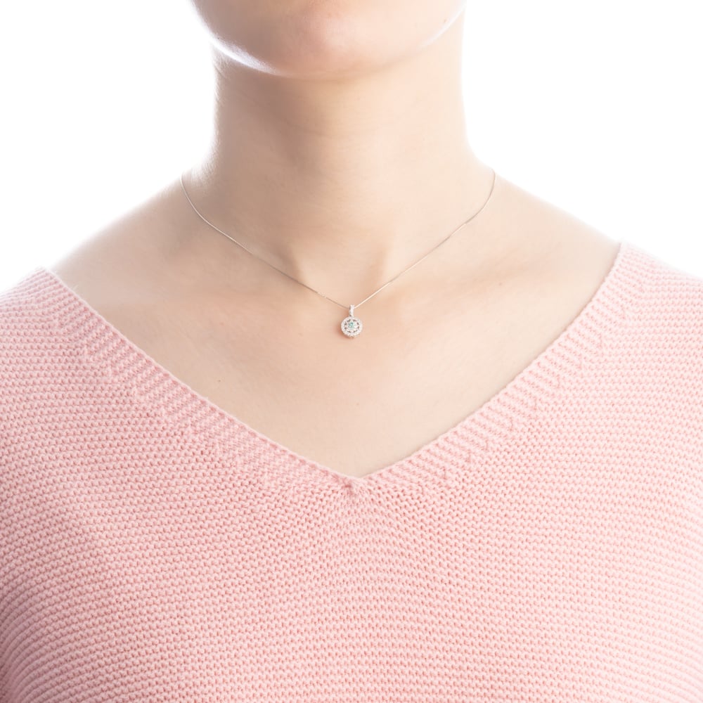 PT850 / PT900 パライバトルマリン / ダイヤモンド ネックレス 13450816