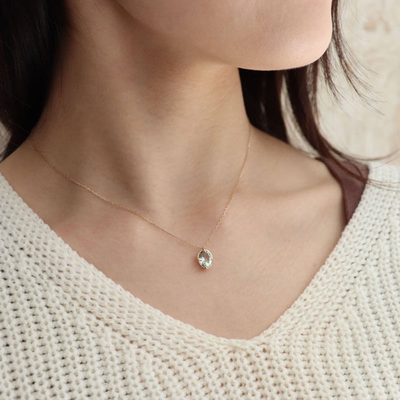 K10YG グリーンアメジストネックレス | VERITEOnline-Shop