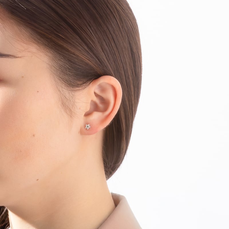 PT900 パライバトルマリン / ダイヤモンド ピアス 134508160016 | VER