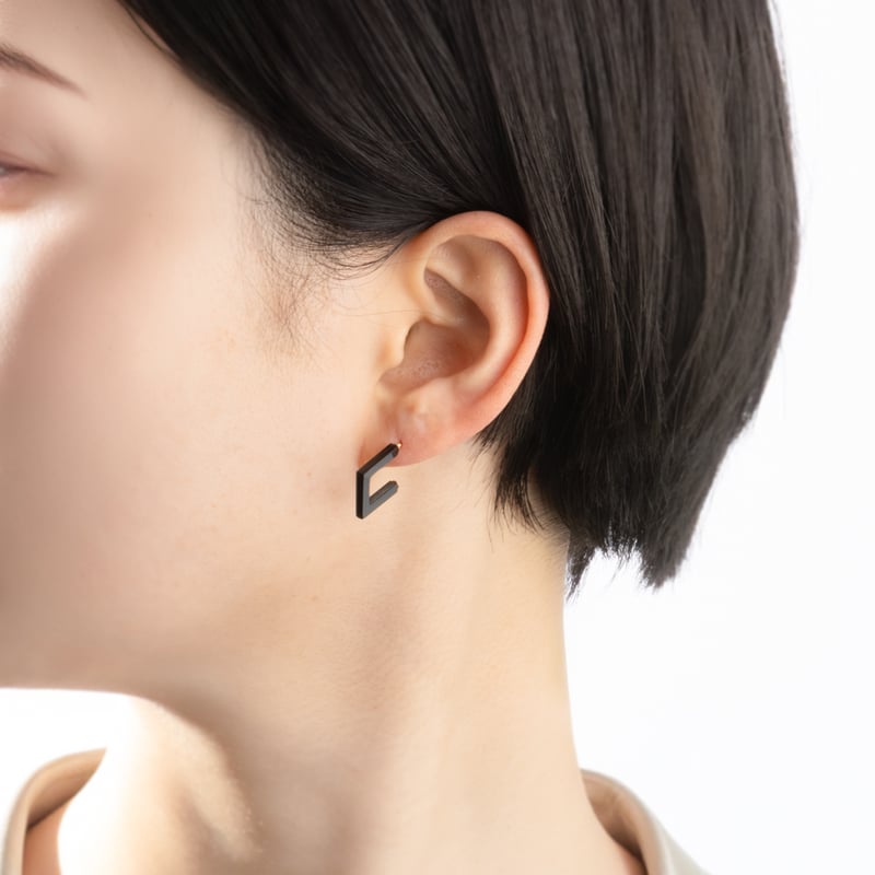 K10YG オニキス ピアス 403508061505 | VERITEOnline-Shop