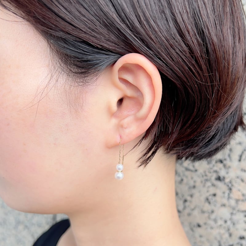 最終値下げ　【K10YG】Samantha Tiara ピアス／天然石×パール 最終値下げ 【K10YG】Samantha Tiara ピアス／天然石×パール K10