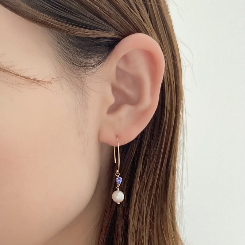 K10YGアコヤパール・タンザナイト ピアス | VERITEOnline-Shop K10YGアコヤパール・タンザナイト ピアス | VERITEOnline-Shop