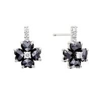 PT900 / 950 ダイヤモンド / ブラックダイヤモンド ピアス 126108020121