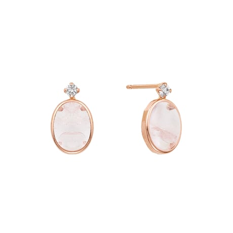 K10PG モルガナイト/ホワイトトパーズ ピアス 403508061393