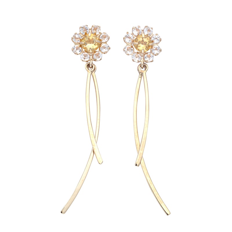 K10 はち ピアス シトリン ホワイトトパーズ 【公式通販】