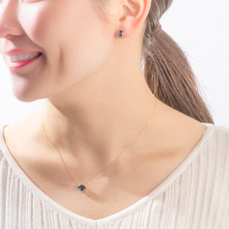 K10YG ロンドン ブルートパーズ ピアス | VERITEOnline-Shop