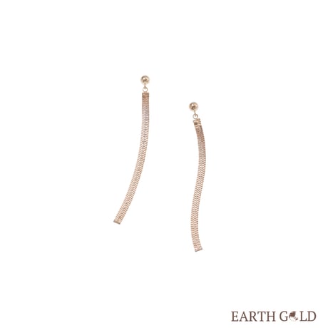 K18 EARTHGOLD ヘリンボーンピアス 103808080153