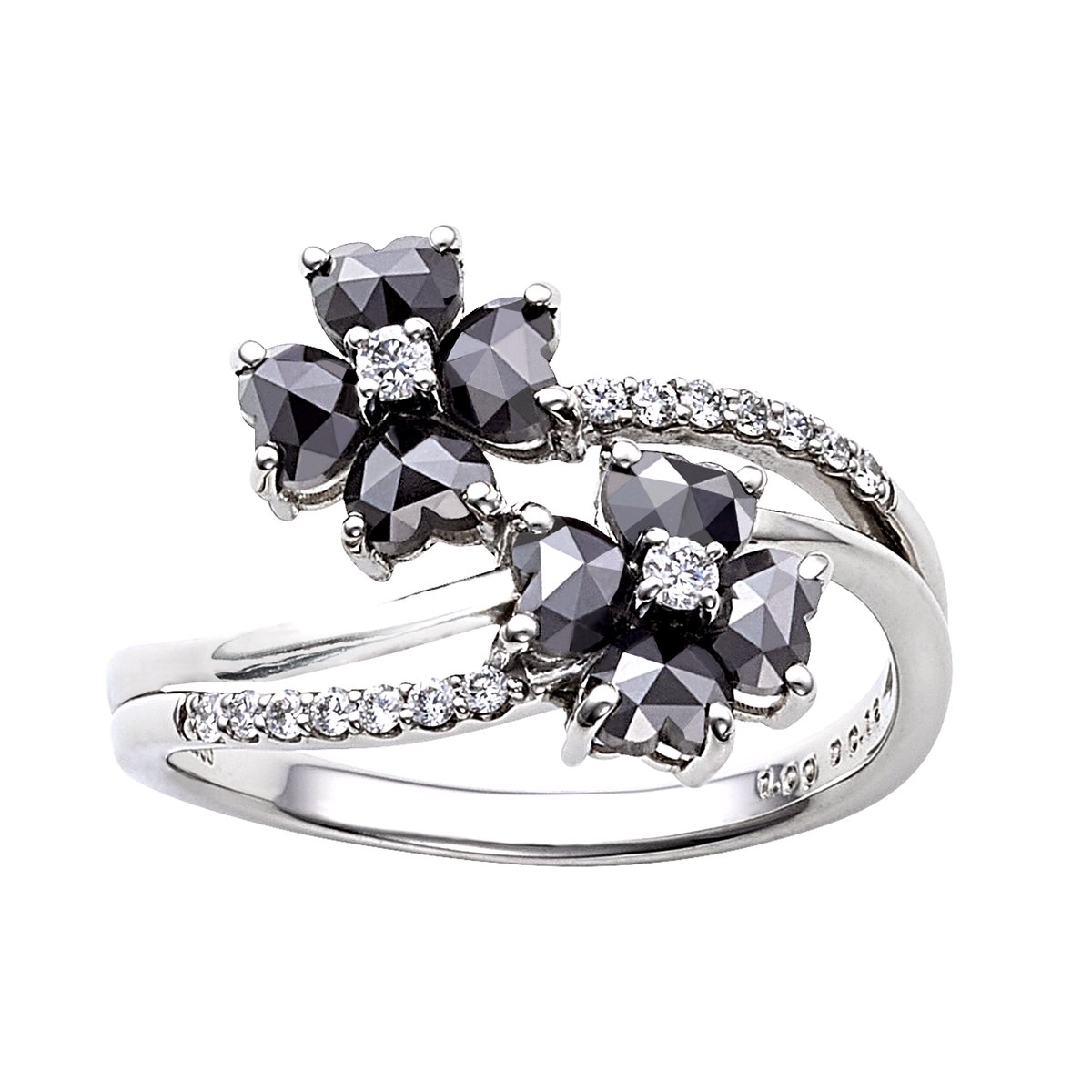 新入荷 未使用 pt950 天然ダイヤモンド ブラックダイヤモンド リング PT950 ダイヤモンド / ブラックダイヤモンド リング 126108020120 | VE